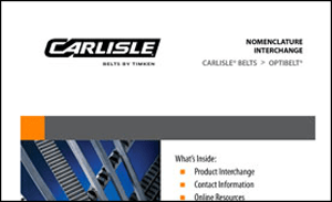 Download the OptiBelt Belts to Carlisle Belts Interchange Sheet for more information on replacing your OptiBelt Belts with Carlisle Belts