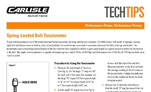 Download the Tensionmeter Instructions Sheet for more information on the operation of the Tensionmeter by Carlisle Belts